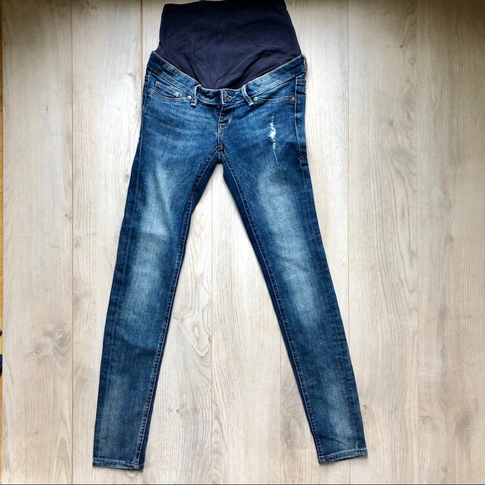 H&M mama super skinny high rib maternity jeans